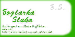 boglarka sluka business card